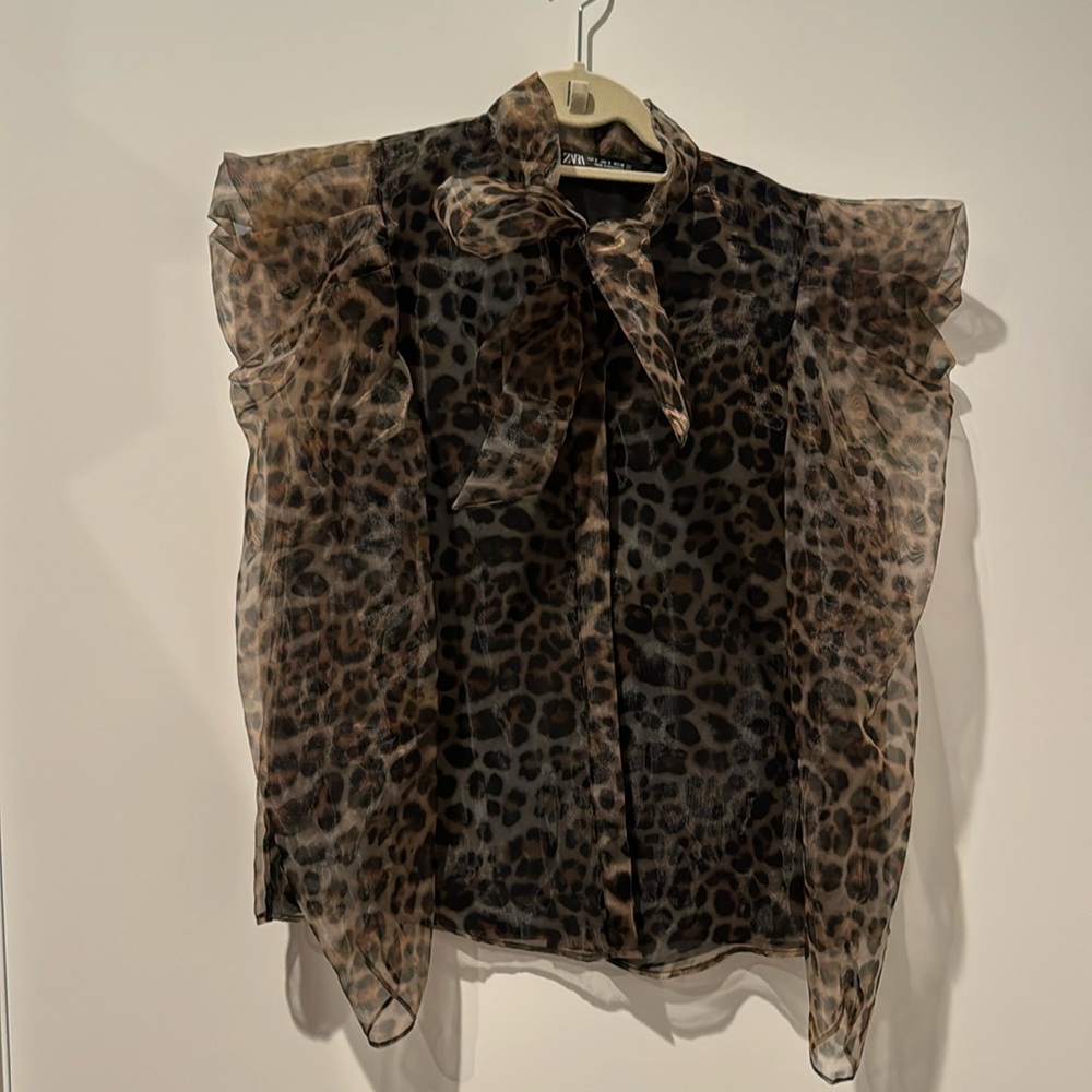 Zara leopard print top